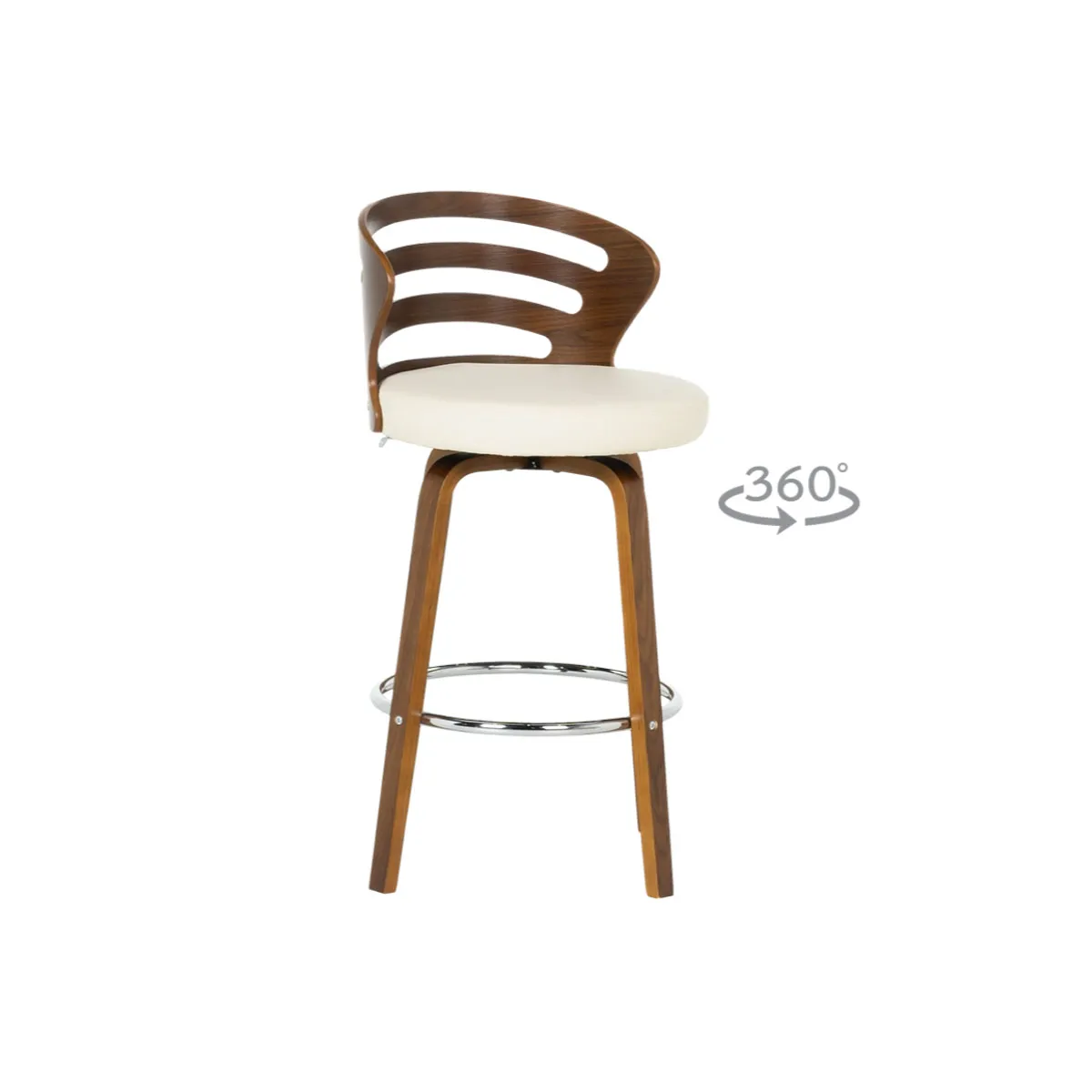 БАР СТОЛ CARMEN 4041 ОРЕХ-КРЕМ