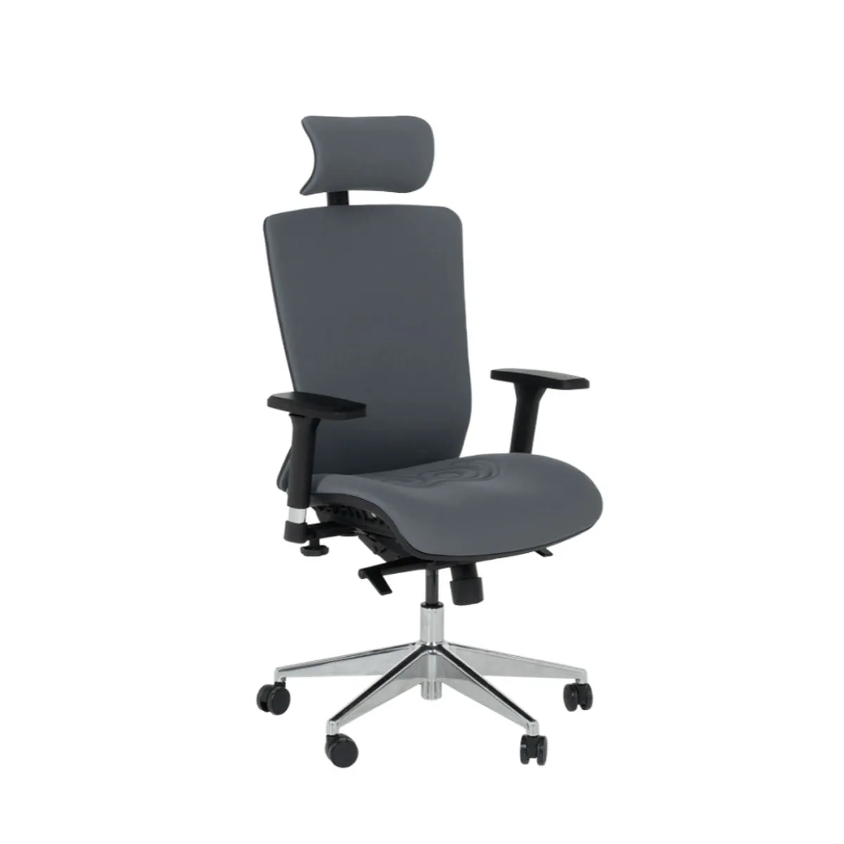 ЕРГОНОМИЧЕН ОФИС СТОЛ COTIA - ТЪМНОСИВ