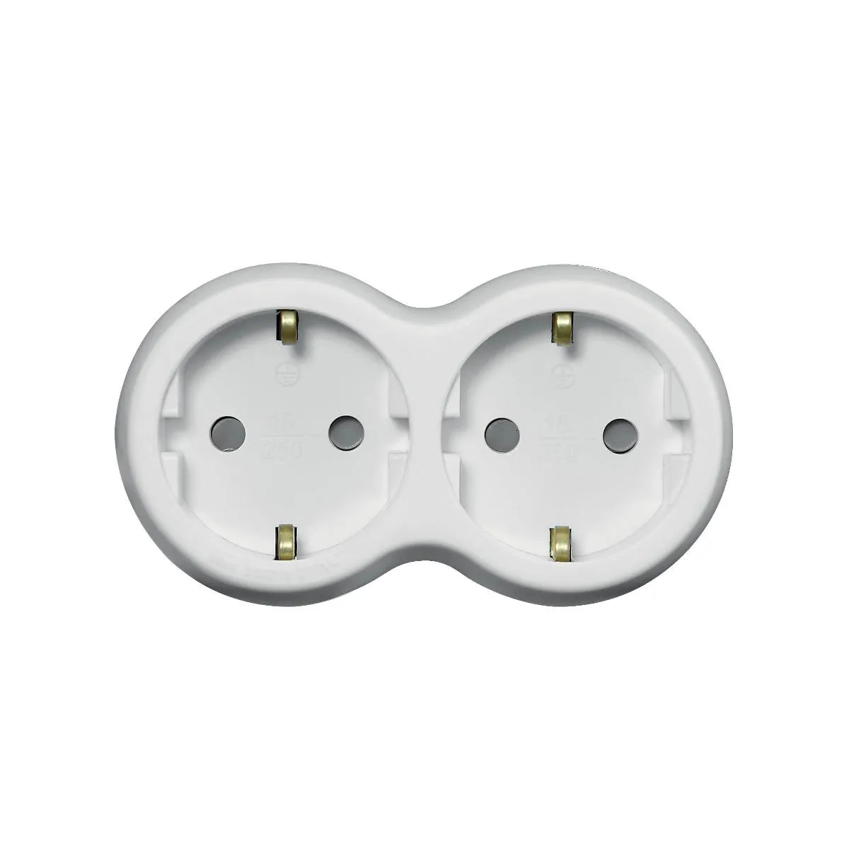 АДАПТЕР ЗА КОНТАКТ БЯЛ 2 ИЗХОДА ШУКО COMMEL C240-121