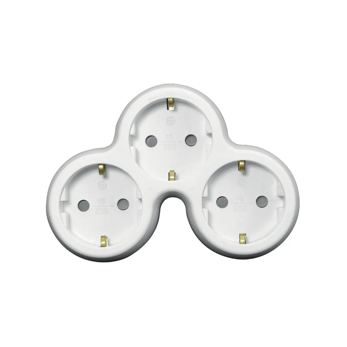 АДАПТЕР ЗА КОНТАКТ БЯЛ 3 ИЗХОДА ШУКО COMMEL C240-122