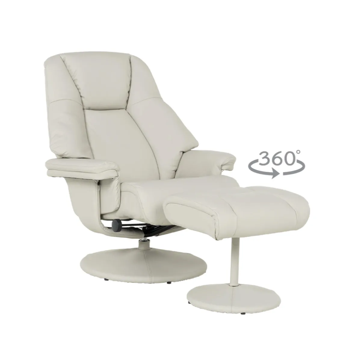 КРЕСЛО С ТАБУРЕТКА ANA - СВЕТЛОСИВО