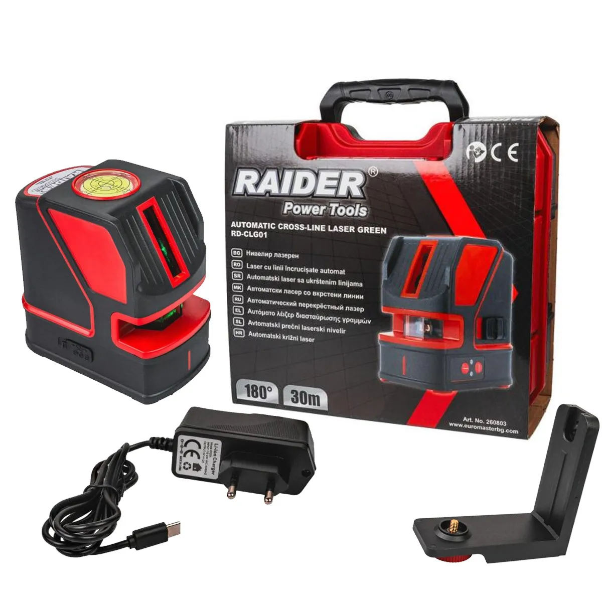 НИВЕЛИР ЛАЗАРЕН ЗЕЛЕНИ ЛИНИИ 30М 180ГР RD-CLG01 260803