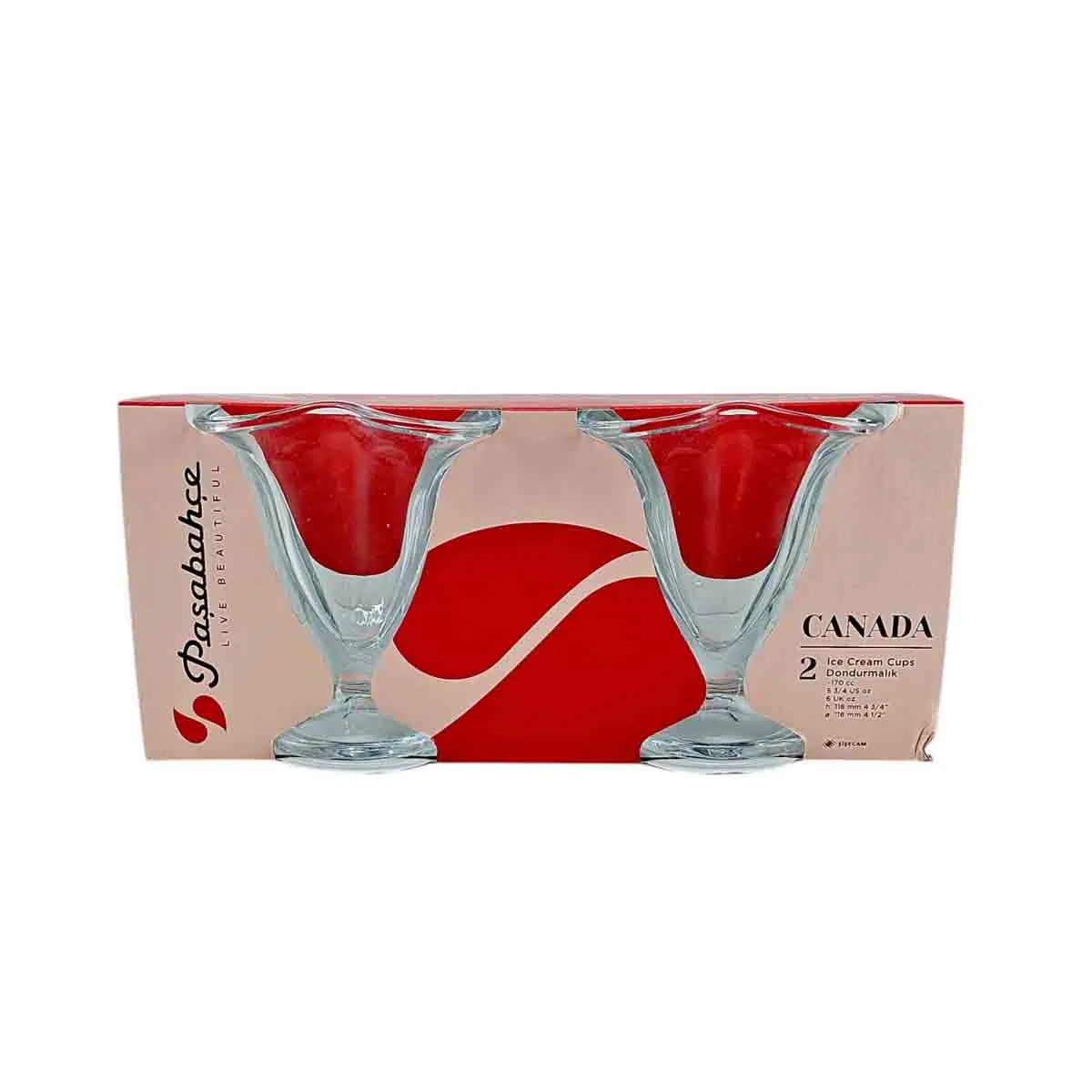 КОМПЛЕКТ ЧАШИ ЗА СЛАДОЛЕД - КВАДРАТНИ 0,100Л., - 2БР, 51068-2