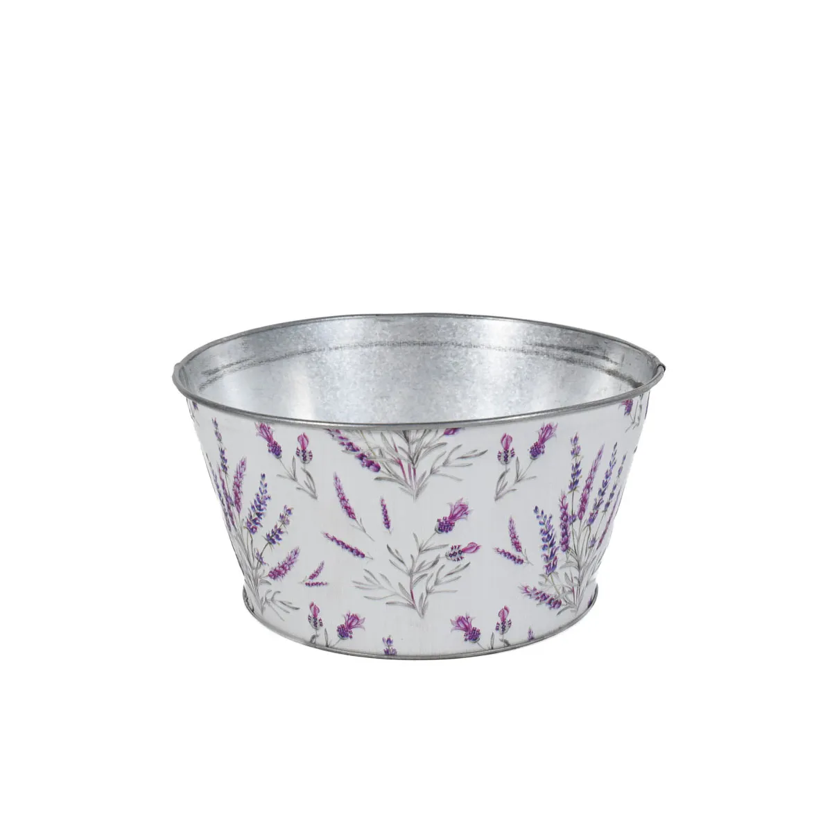 МЕТАЛНА  КАШПА С ЛАВАНДУЛА  19*10 - 180156