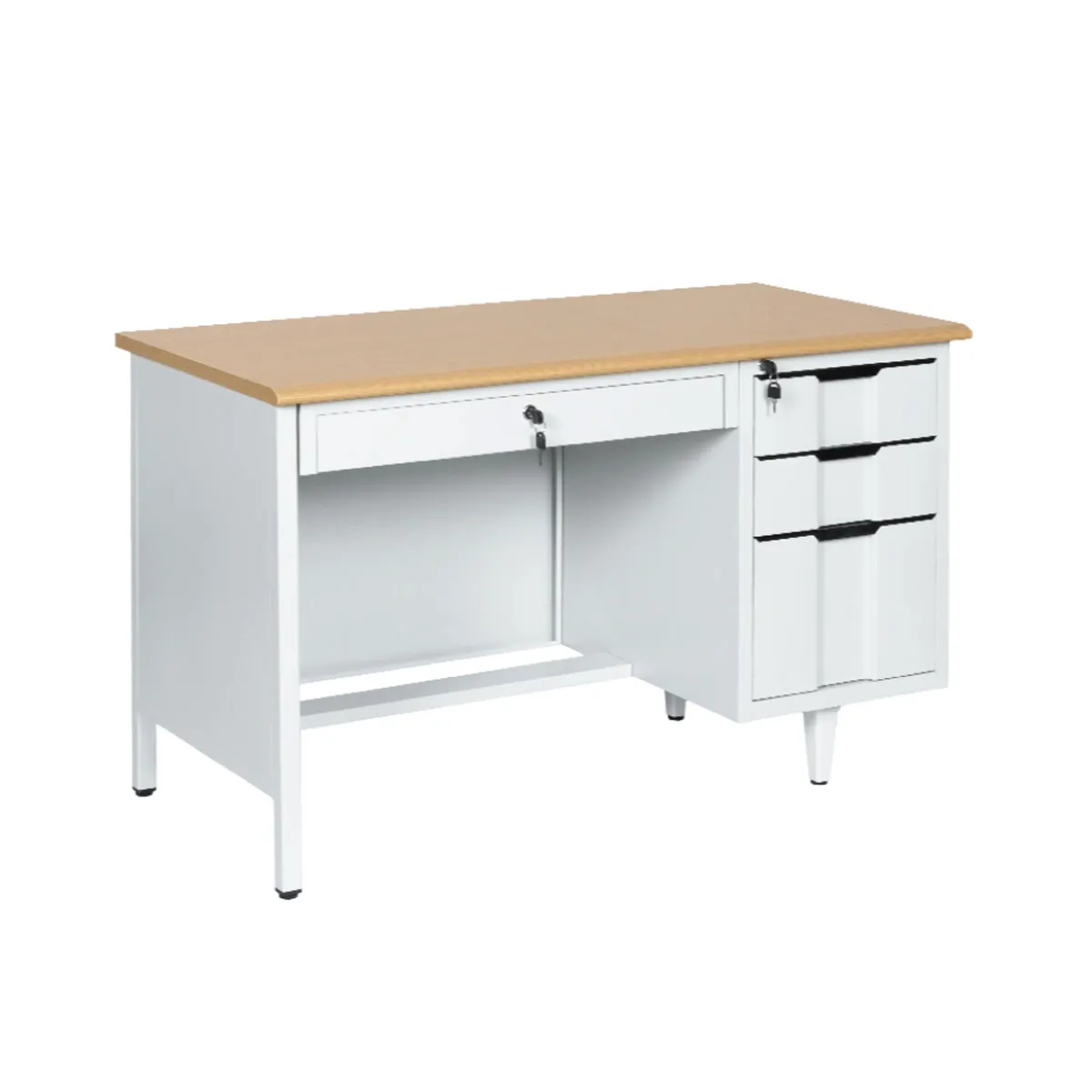 МЕТАЛНО БЮРО CARMEN CR-1310 K - СИВО / БУК МЕТАЛНО БЮРО CARMEN CR-1310 K - СИВО / БУК