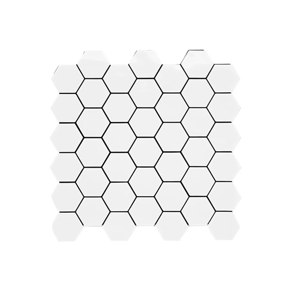 СТИКЕР ЗА СТЕНА 30*30М 3D ШЕСТОЪГЪЛНИК БЯЛО И02-21281/4