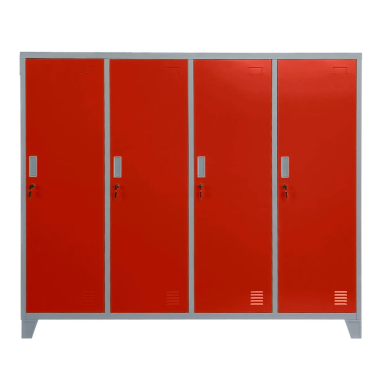 МЕТАЛЕН ШКАФ CARMEN CR-1604-4 JZ - СИВ / ЧЕРВЕН