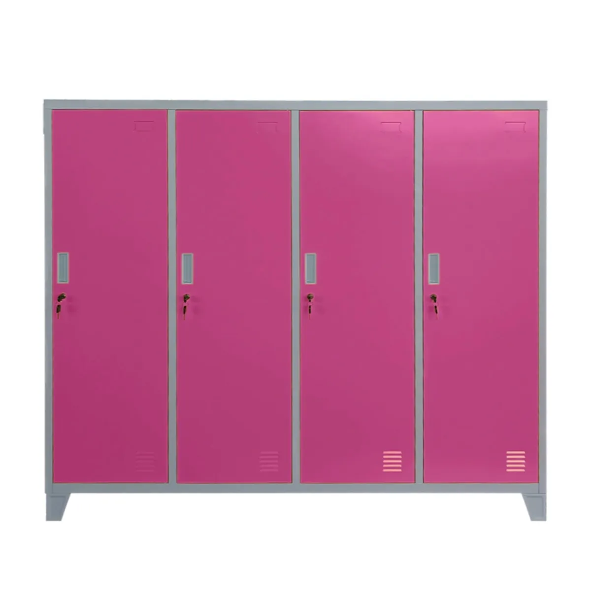 МЕТАЛЕН ШКАФ CARMEN CR-1604-4 JZ - СИВ / РОЗОВ