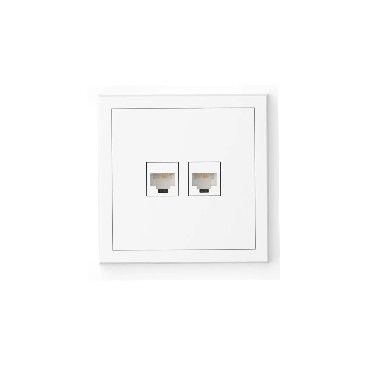 РОЗЕТКА 2*RJ45 UTP CAT6 БЯЛ МАТ ADRIA COMMEL C043-521