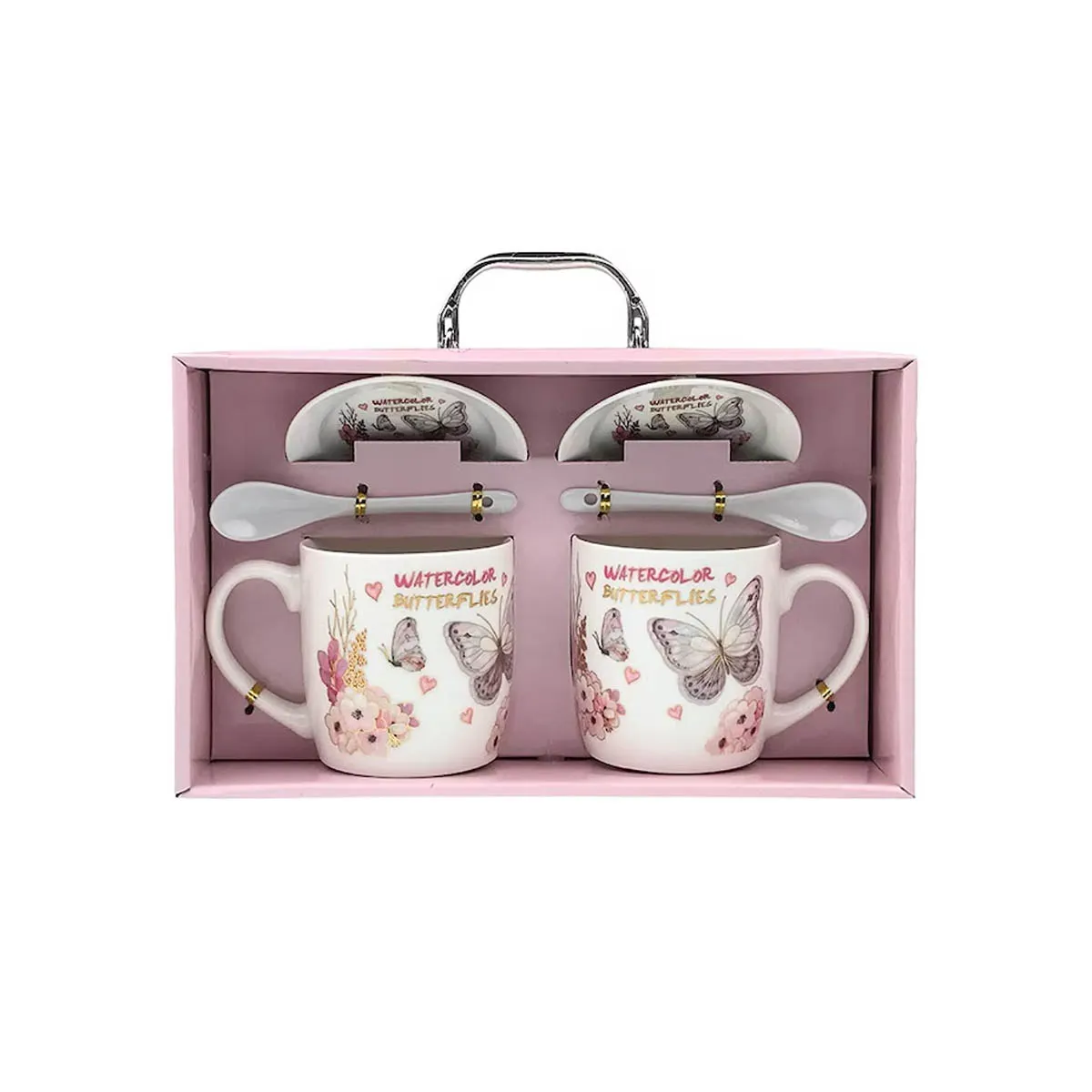 КОМПЛЕКТ ЧАШИ С ЛЪЖИЧКИ+ЧИНИЙКИ В КУТИЯ, МОДЕЛ НК-1402/ 709671