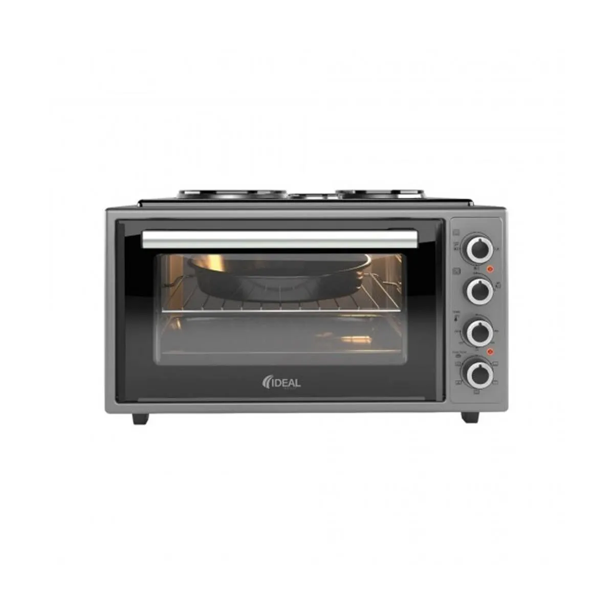 МИНИ ПЕЧКА 50Л IDEAL LGM-45503 С 3 КОТЛОНА СИВА 77526