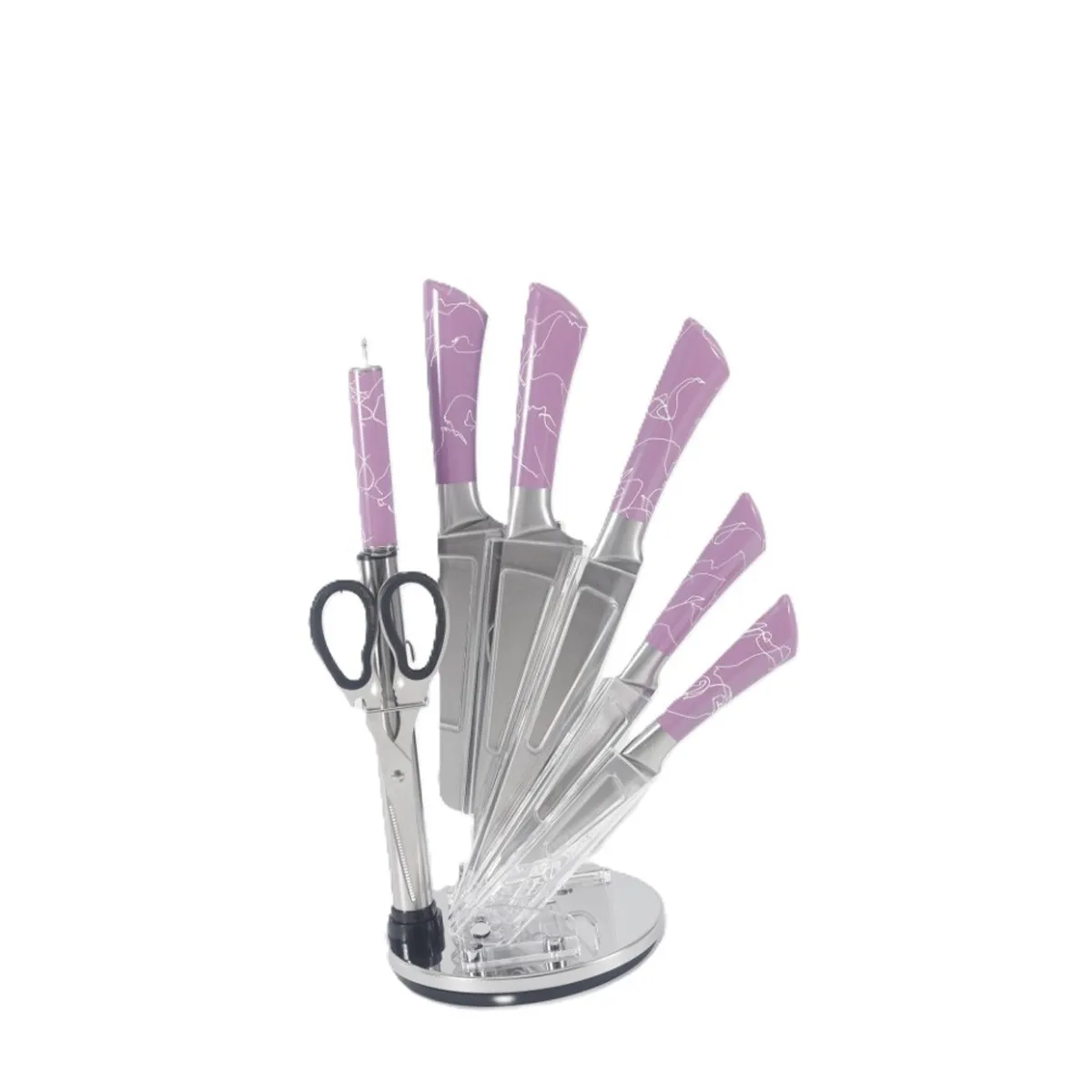 КОМПЛЕКТ НОЖОВЕ P73-012A 5 БРОЯ +НОЖИЦА+ТОЧИЛО