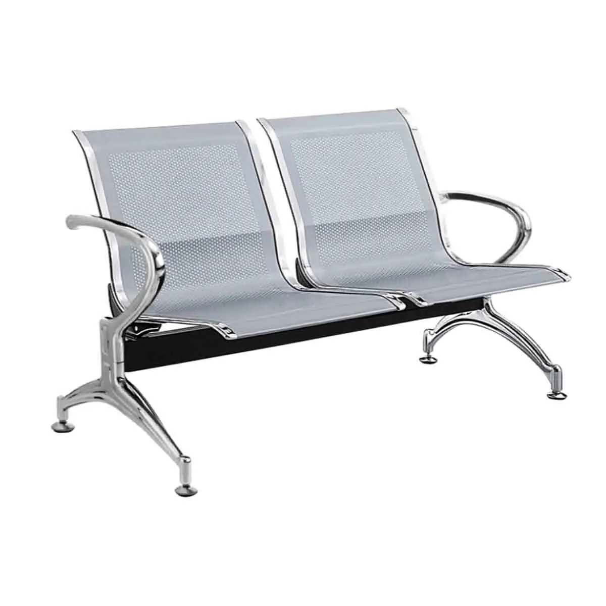 ПОСЕТИТЕЛСКА ПЕЙКА С 2 МЕСТА CARMEN CR-1030-2 - СРЕБЪРНА