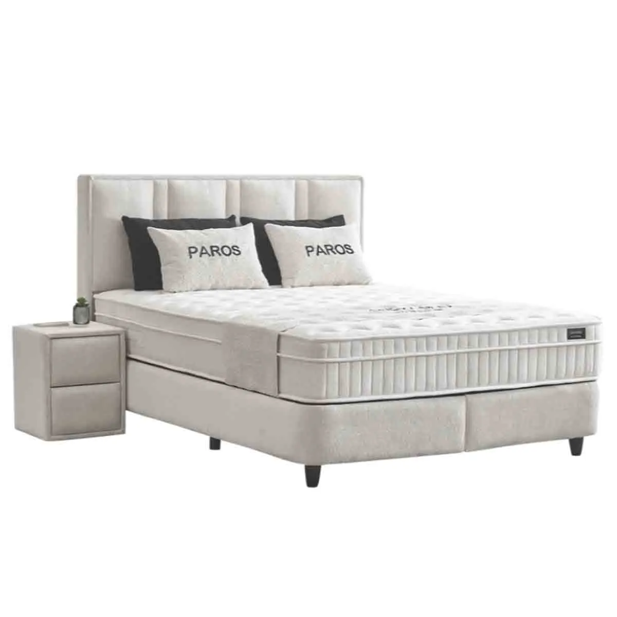 ТАПИЦИРАНА СПАЛНЯ С МАТРАК PAROS 140 X 200 - КРЕМ AN ТАПИЦИРАНА СПАЛНЯ С МАТРАК PAROS 140 X 200 - КРЕМ AN