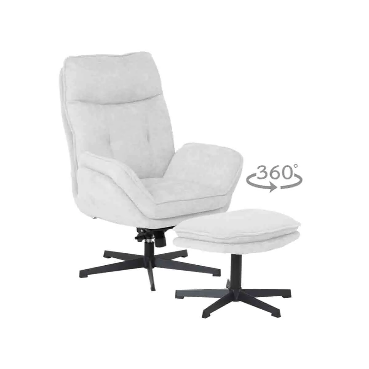 КРЕСЛО С ТАБУРЕТКА ANDREA - ШАМПАНСКО