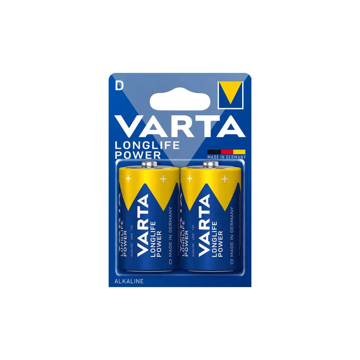 БАТЕРИИ VARTA LONGLIFE POWER DL R20 2 БРОЯ АЛКАЛНИ УСИЛЕНИ