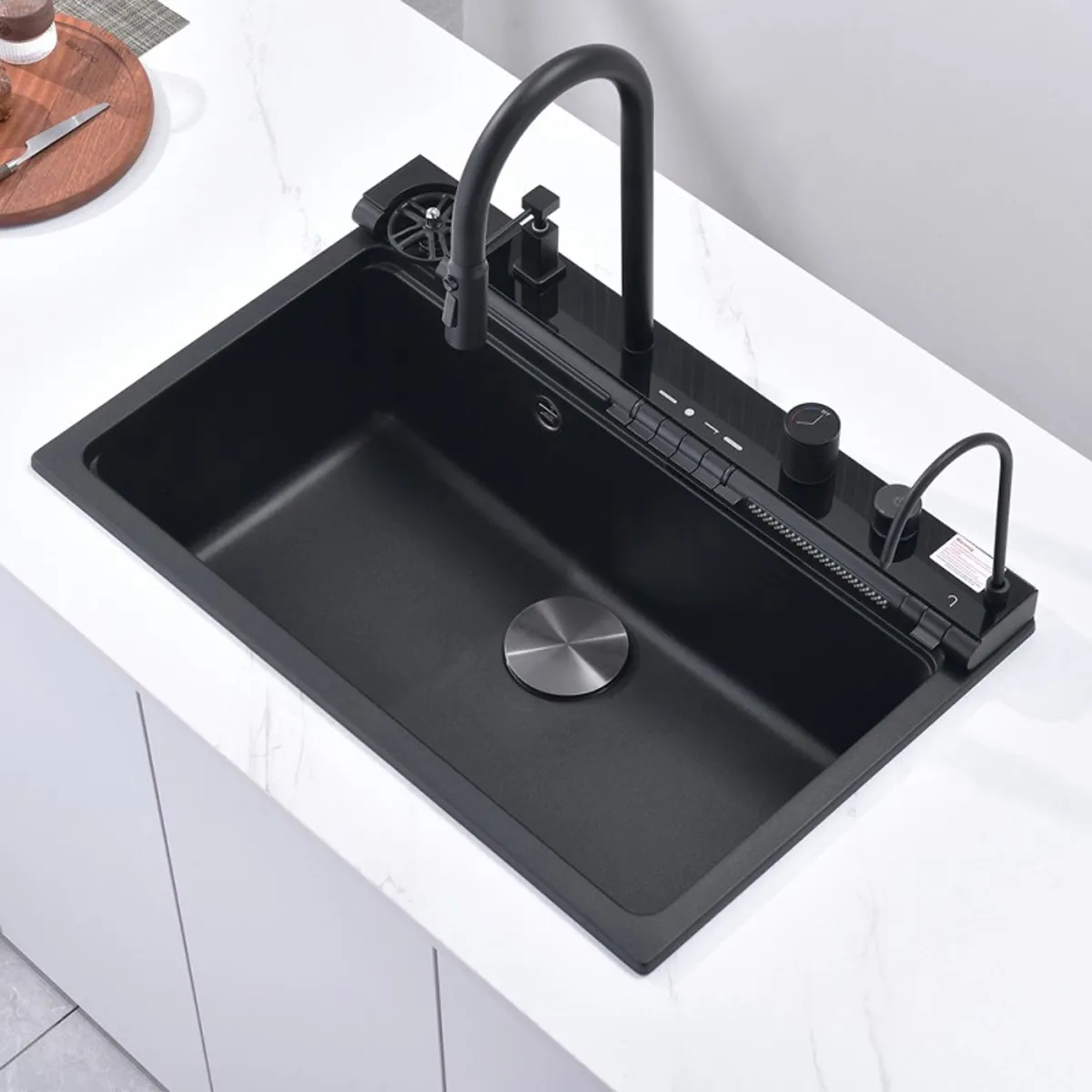 КУХНЕНСКА МИВКА - AQUARIS, 8276 BLACK + СМЕСИТЕЛ