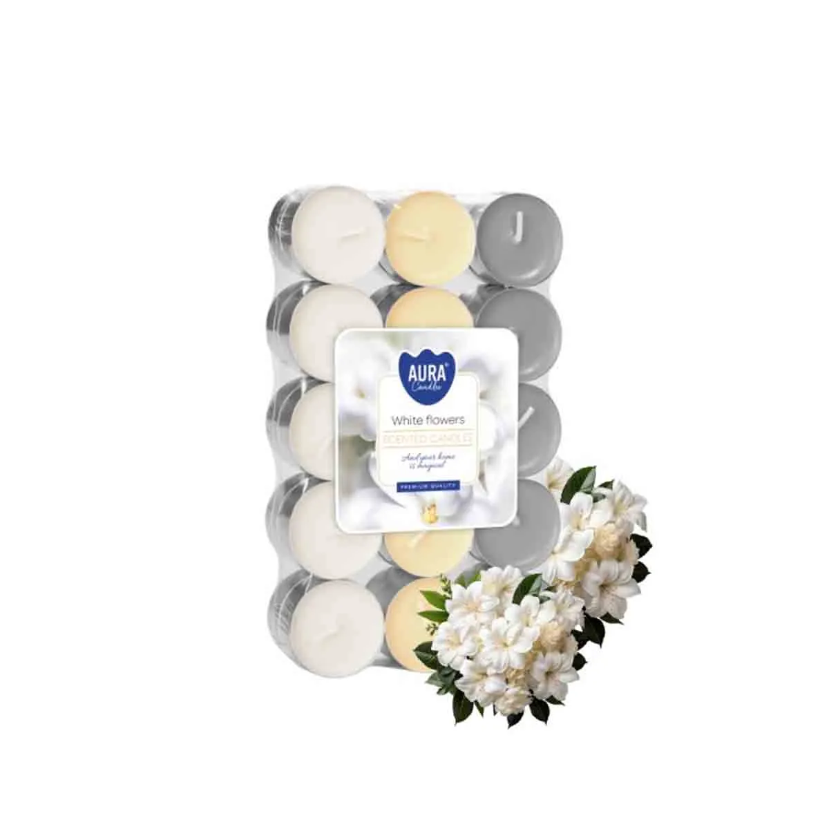 ЧАЕНИ СВЕЩИ  - БЕЛИ ЦВЕТЯ, 30-179