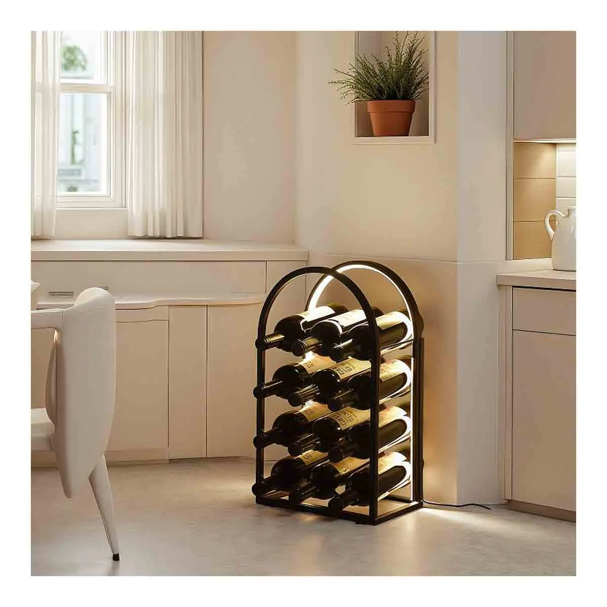 ПОСТАВКА ЗА ВИНО С LED СВЕТЛИНА - 80035765