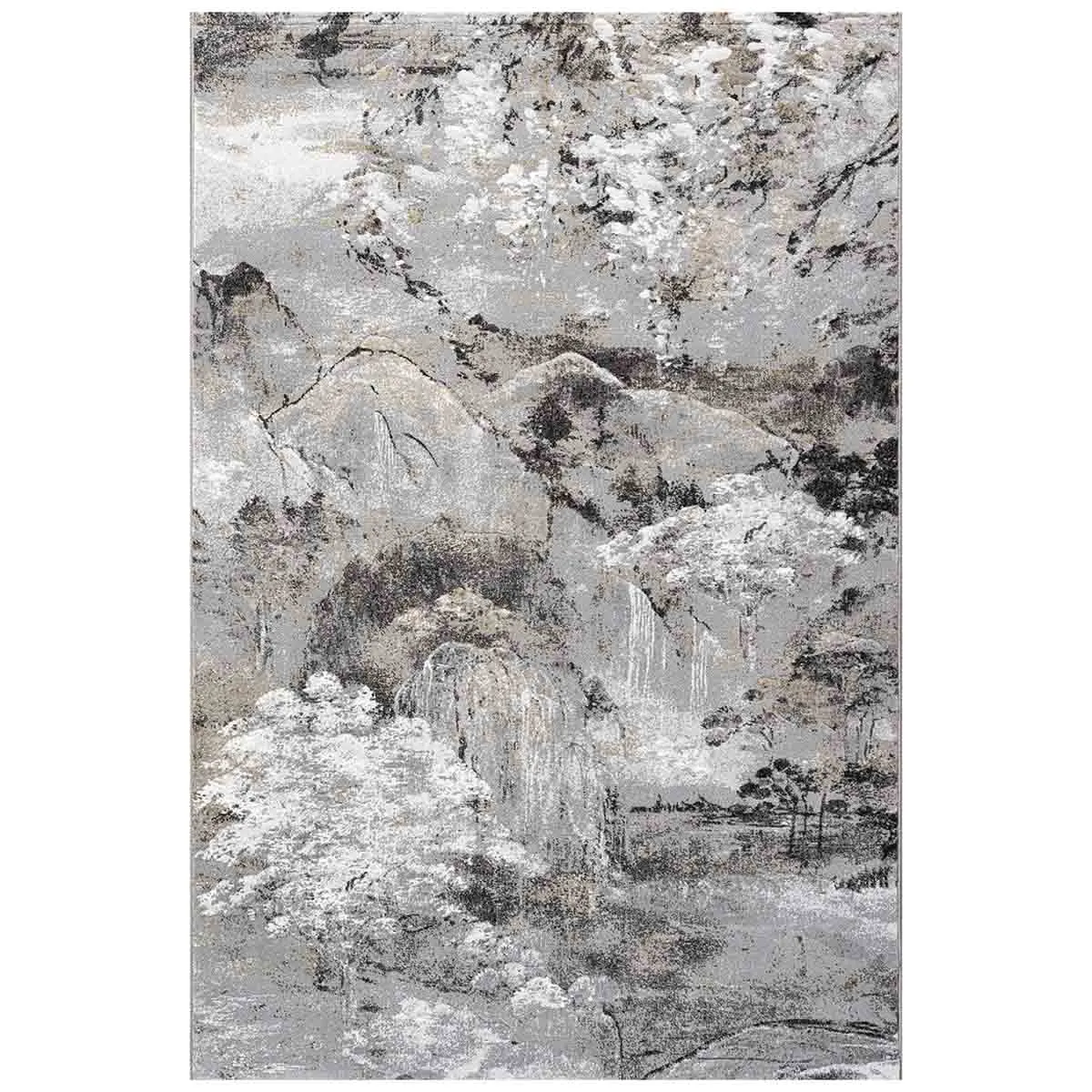 КИЛИМ - АРГЕНТУМ, НОЩНИ ХЪЛМОВЕ, СИВ, 160Х230 - 21163910