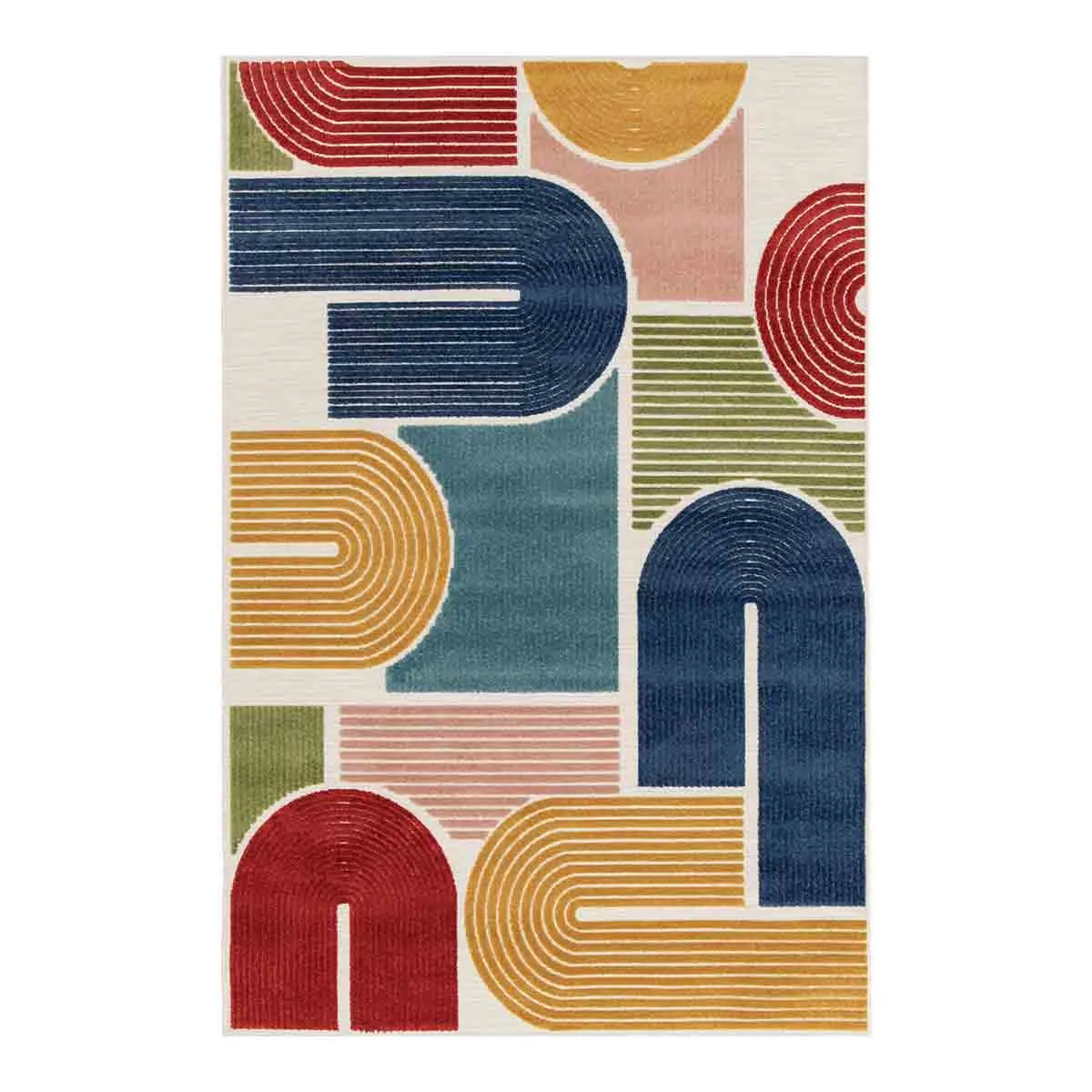 КИЛИМ - МАМБО, ЦВЕТНИ ФИГУРИ, 80Х150 - 21423523