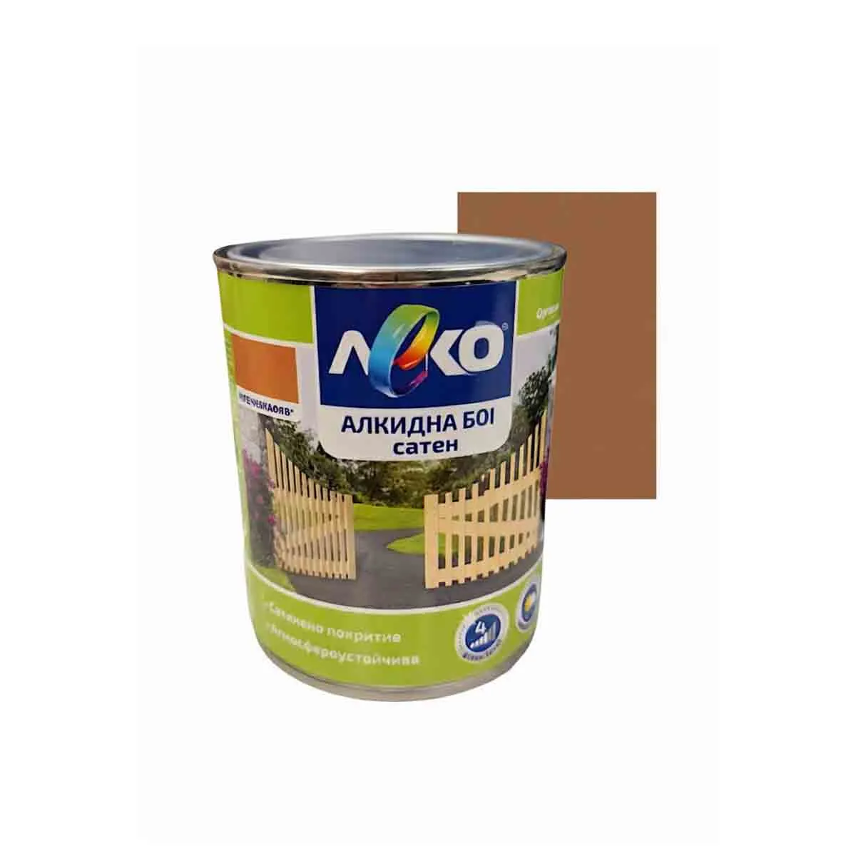 ЛЕКО АЛКИДНА БОЯ САТЕН - МЛЕЧНОКАФЯВА 0,650МЛ