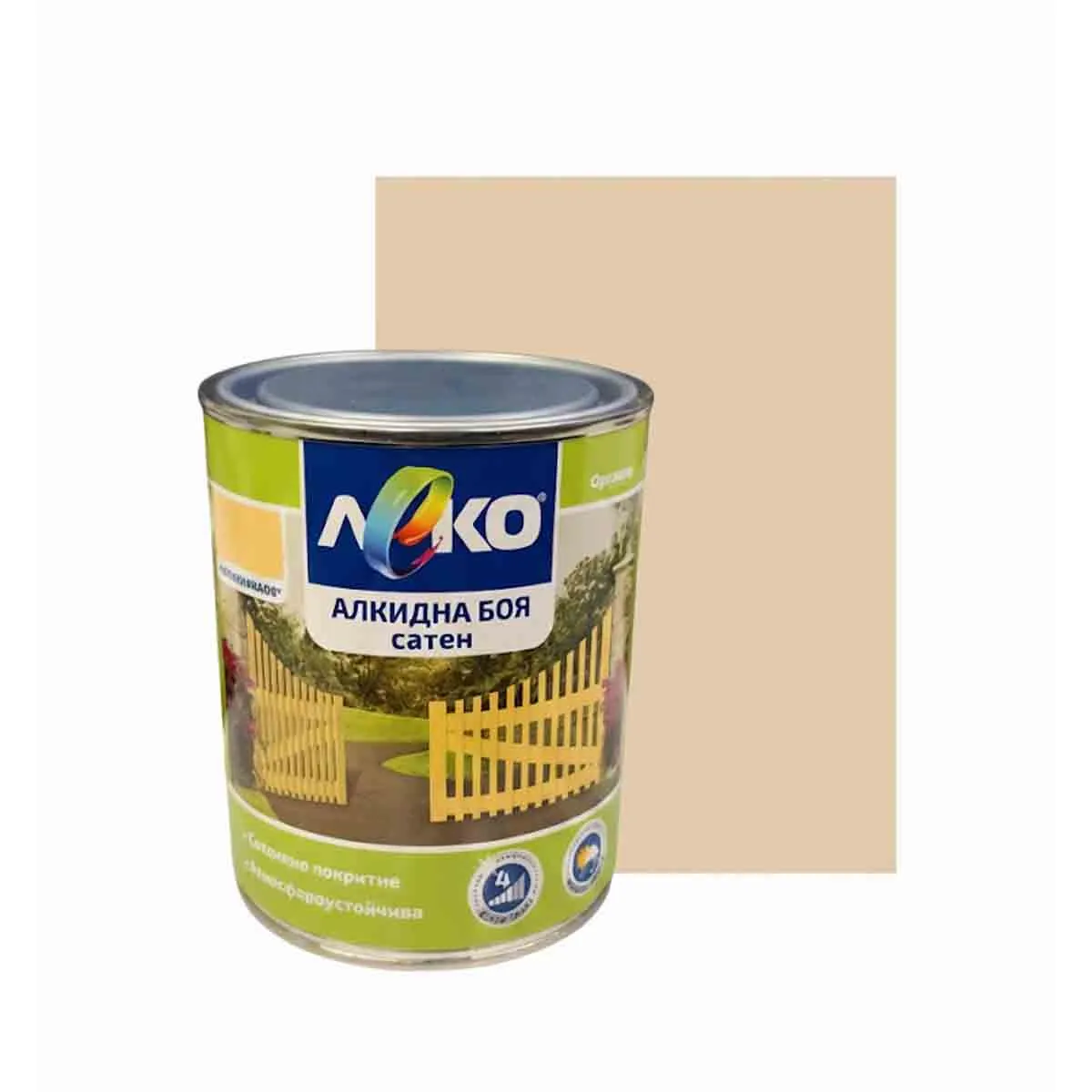 ЛЕКО АЛКИДНА БОЯ САТЕН - МЛЕЧНОКАКАОВ 0,650МЛ.