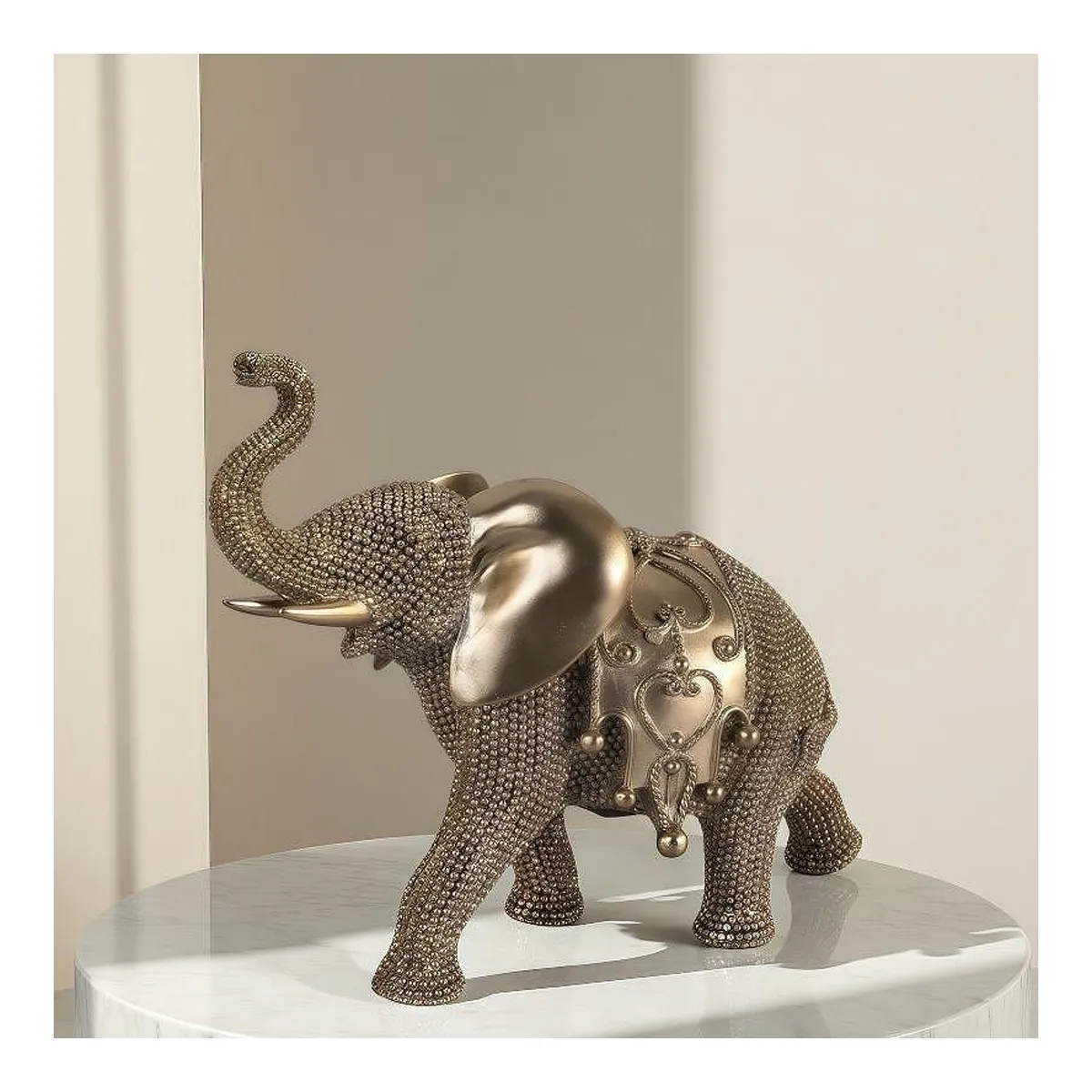 ДЕКОРАТИВНА СТАТУЕТКА - СЛОН В ЗЛАТО, 20347-49 - 81034640