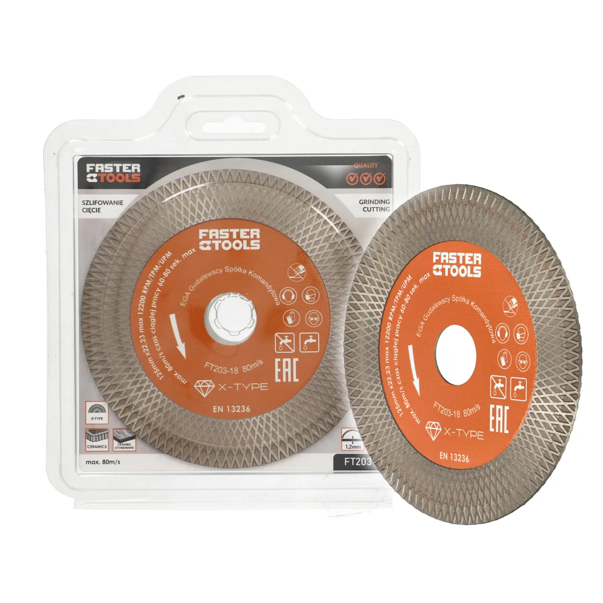 ДИАМАНТЕН ДИСК ЗА РЯЗАНЕ И ШЛАЙФАНЕ - FT203-18