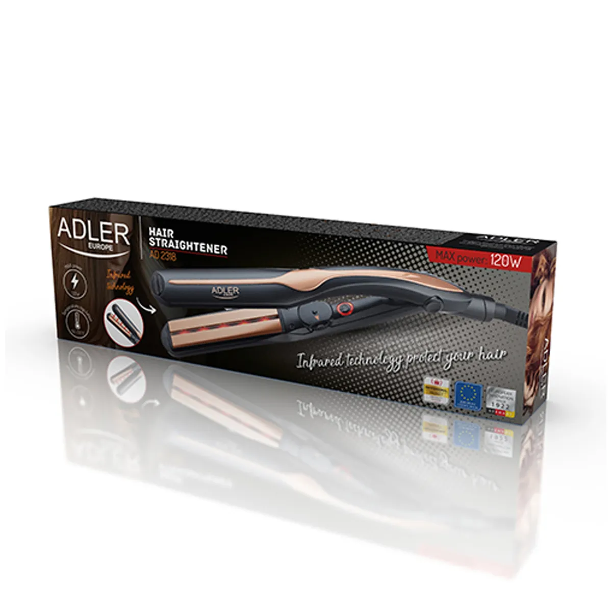 ИНФРАЧЕРВЕНА ПРЕСА ЗА КОСА - ADLER, AD2318 - 5733