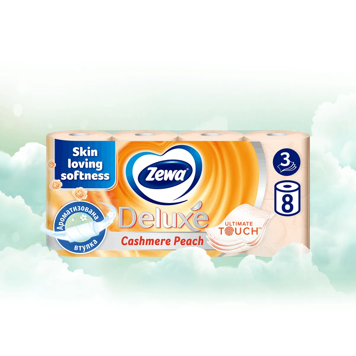 ТОАЛЕТНА ХАРТИЯ - ZEWA DELUX PEACH, 32БР