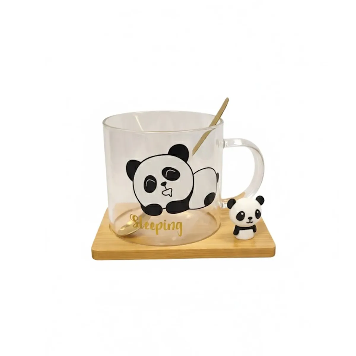 ЧАША С ПОСТАВКА+ЛЪЖИЦА - ПАНДА, 02-26341-3