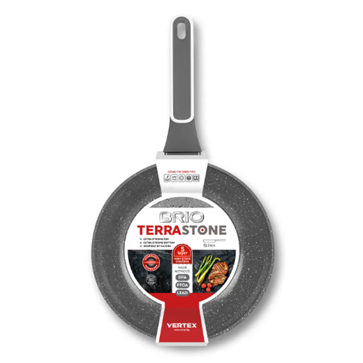 АЛУМИНИЕВ ТИГАН - BRIO TERRA STONE, 24СМ/105805