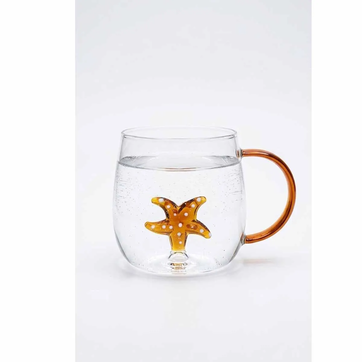 СТЪКЛЕНА ЧАША С ФИГУРА - МОРСКА ЗВЕЗДА, 420МЛ - И02-26385-2