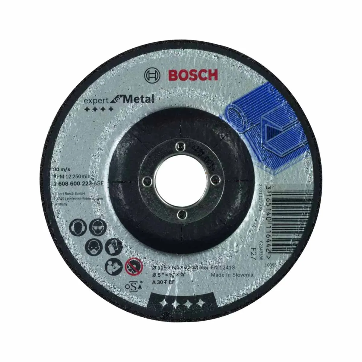 ДИСК ЗА ШЛАЙФ - BOSCH, 125х22,23х6 - 2608600223