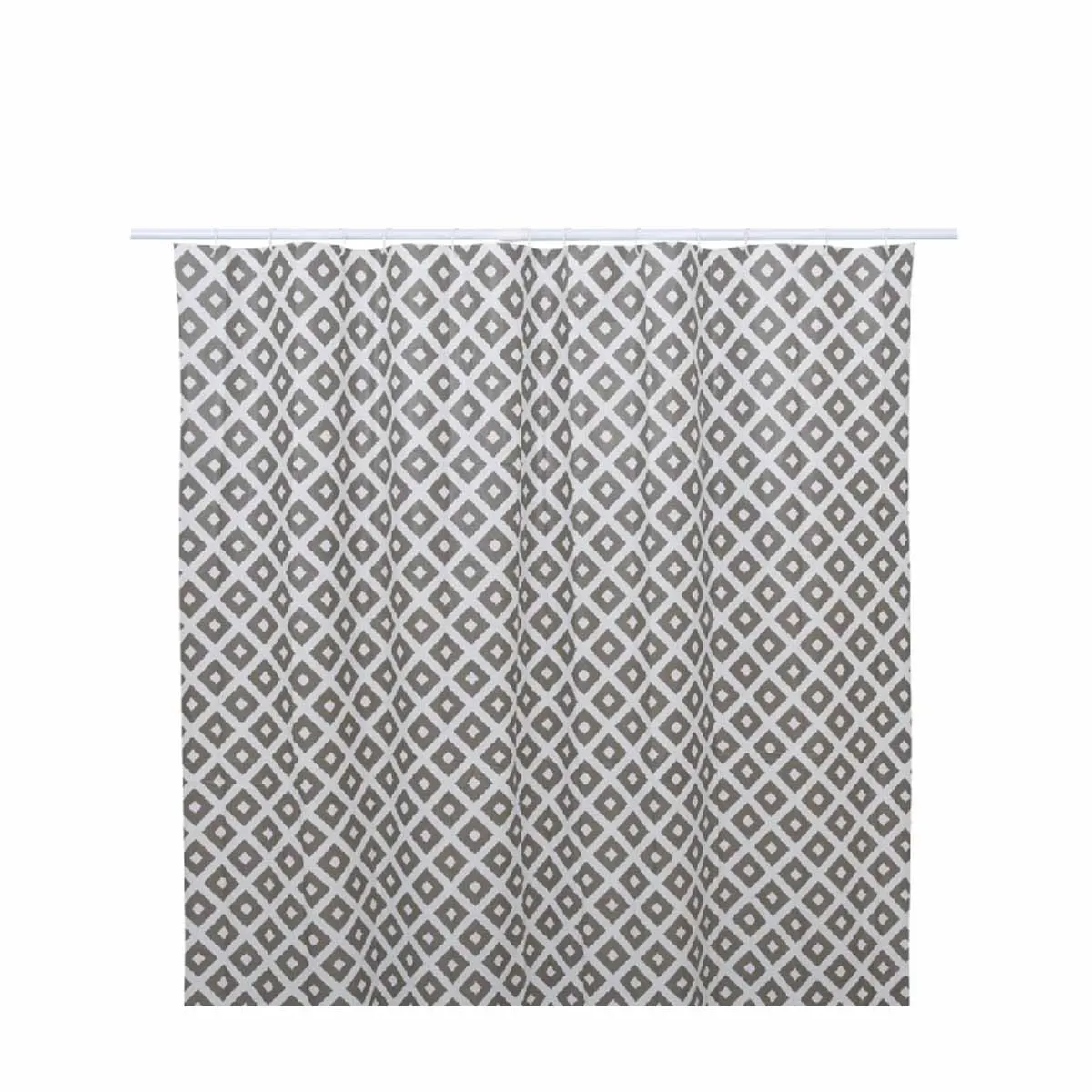 ЗАВЕСА ЗА БАНЯ - PEVA, СИВИ РОМБОВЕ / 71108090