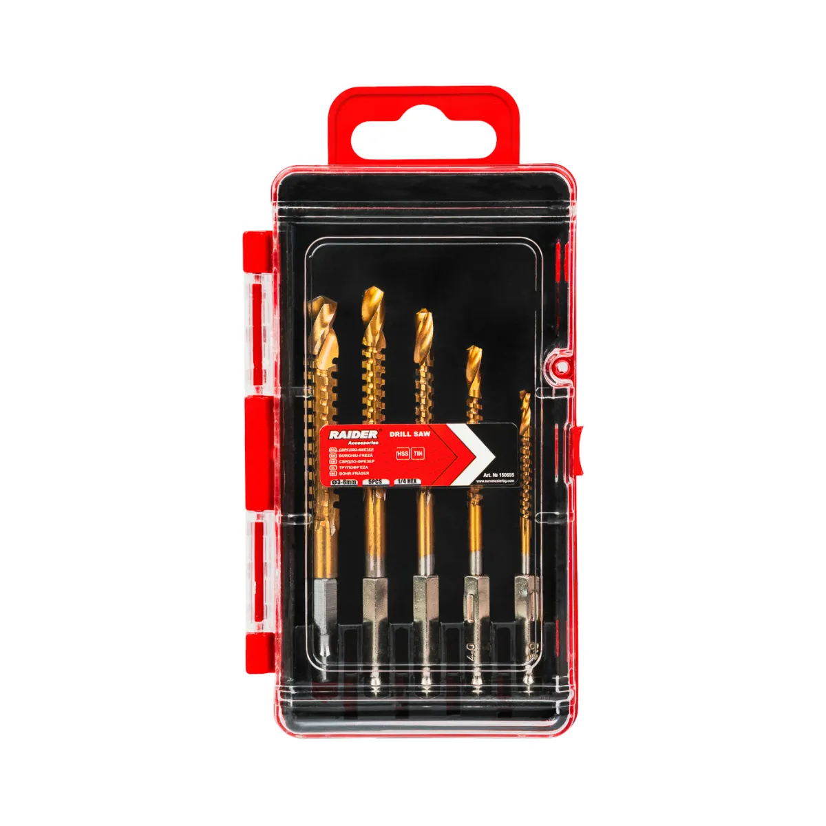 СВРЕДЛО-ФРЕЗЕР H- SS+TIN, Ф3-8ММ 1/4 HEX / 150695