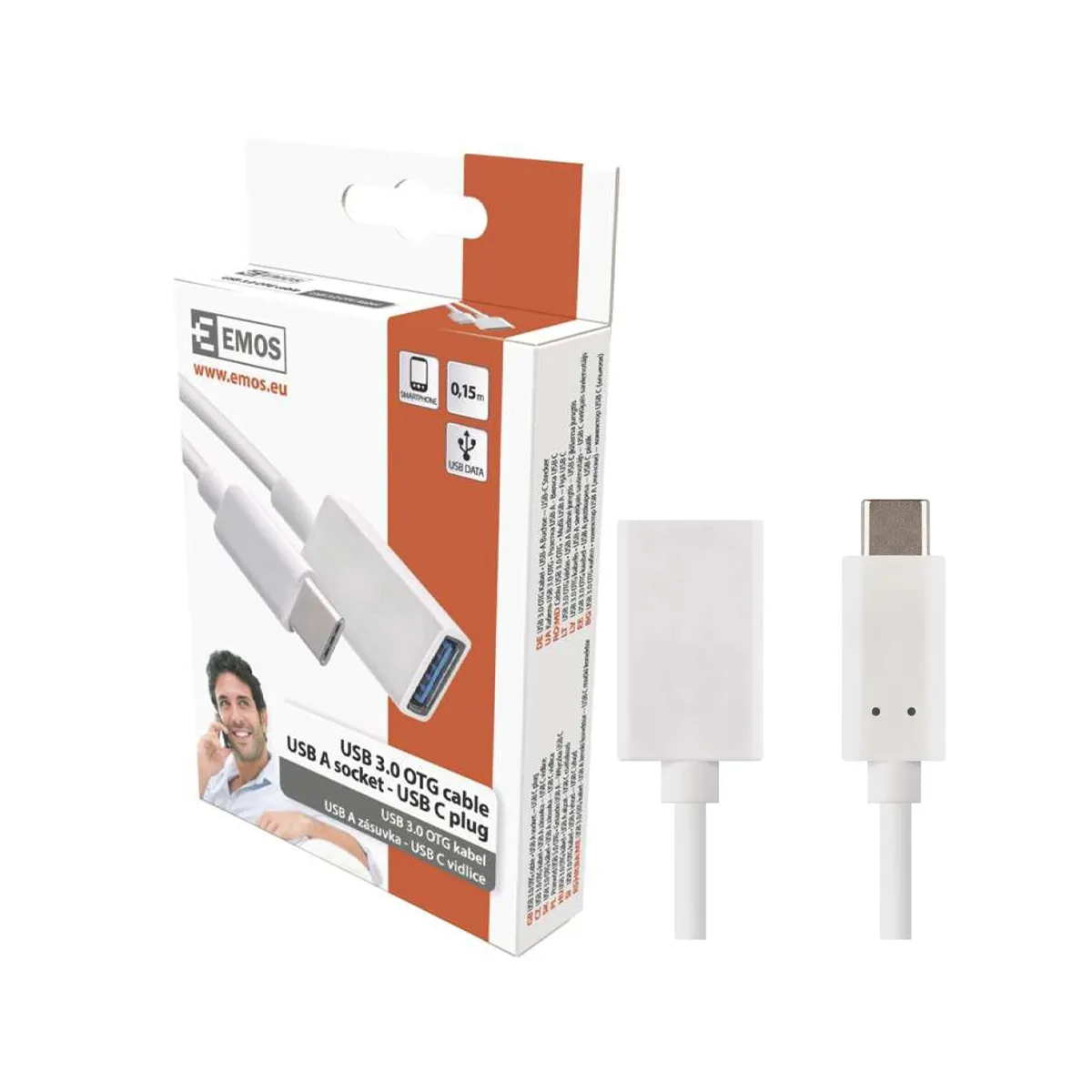 КАБЕЛ USB 3.0 OTG - EMOS, 4614
