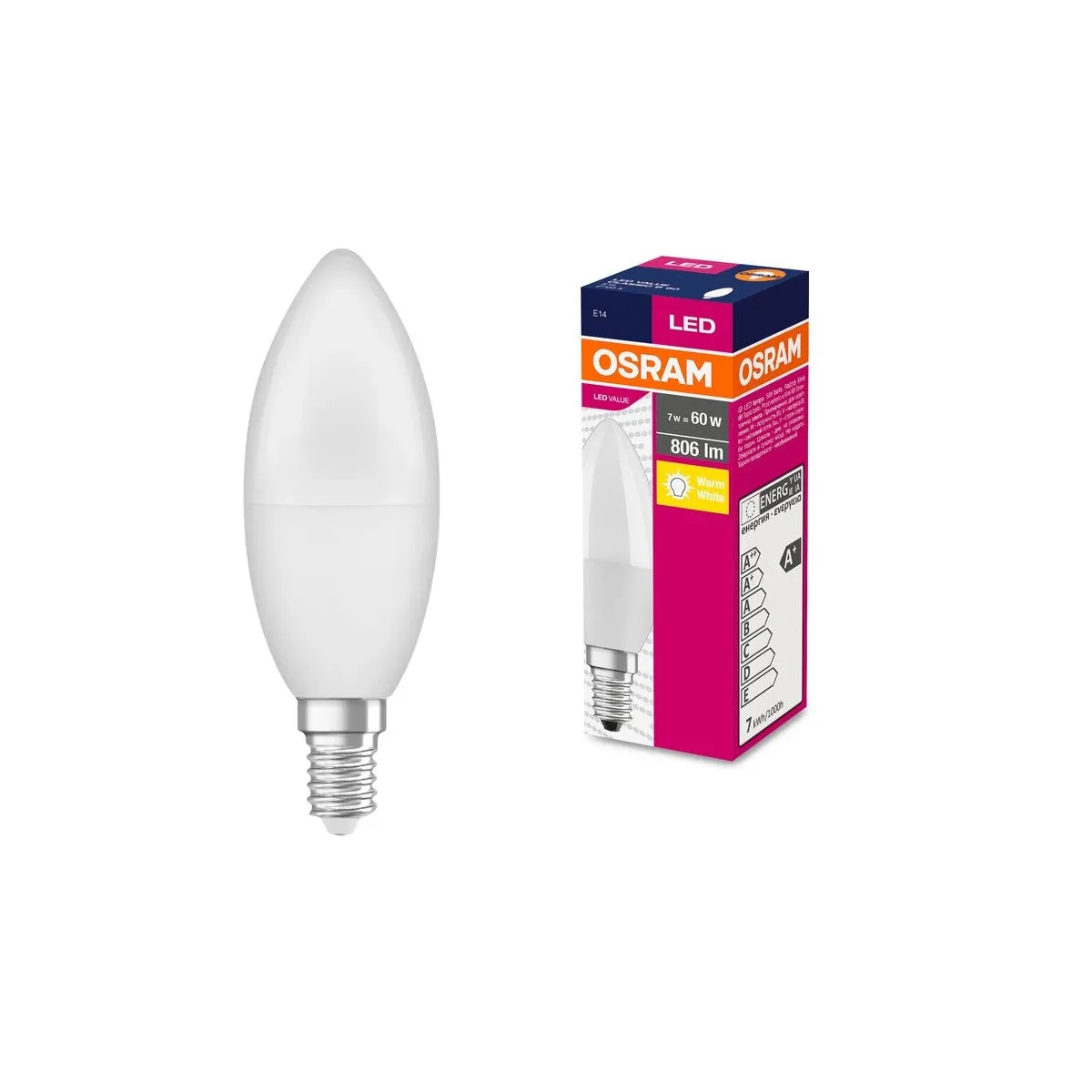 ЛАМПА LED - VALUE, CLB60 / 8061M/827
