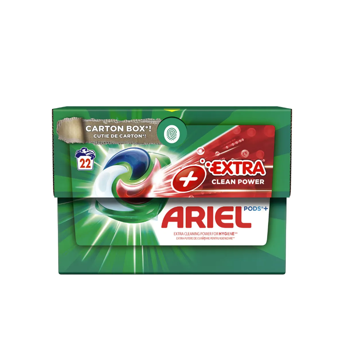 КАПСУЛИ ЗА ПРАНЕ - ARIEL, EXTRA CLEAN POWER / 22 КАПСУЛИ