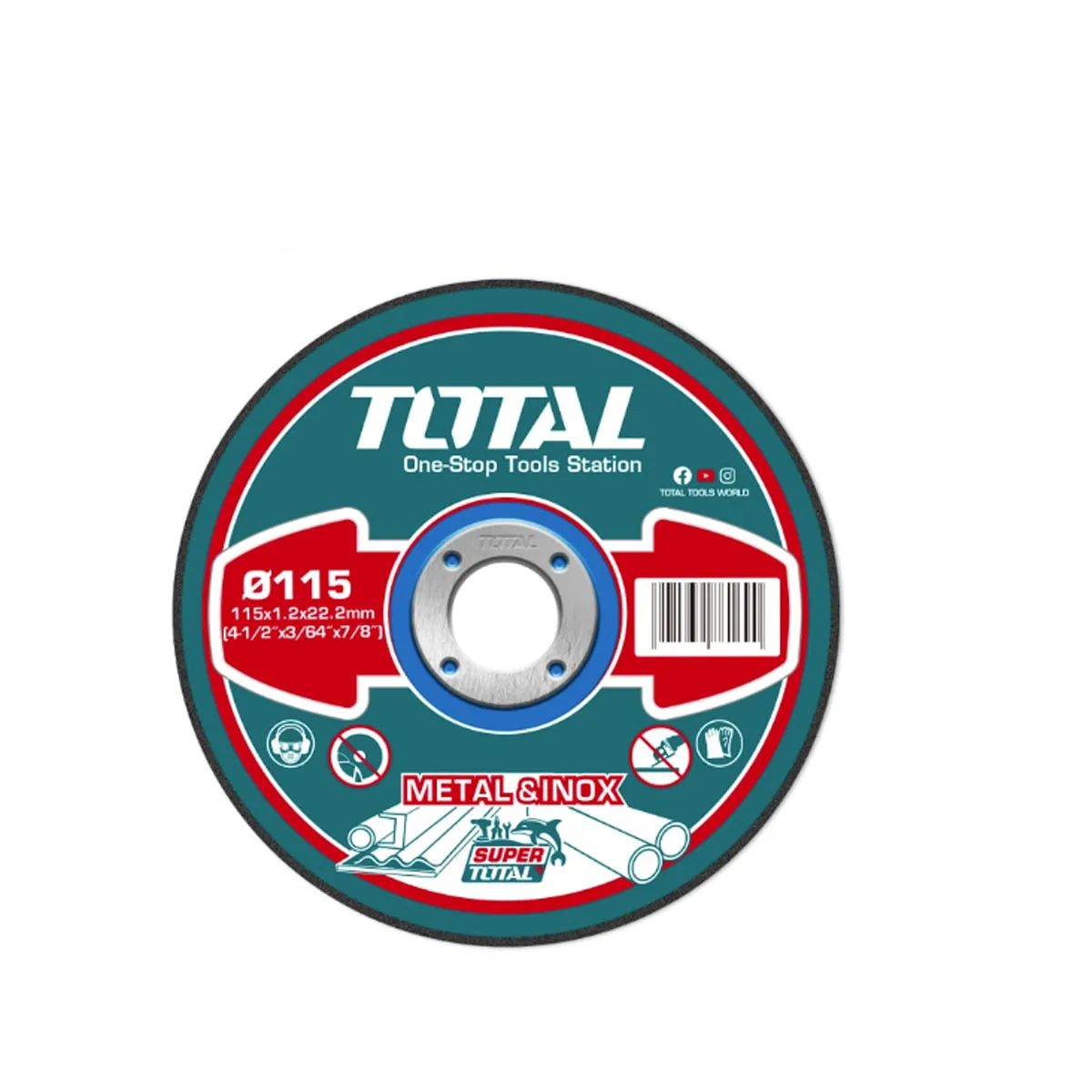 ДИСК ЗА РЯЗАНЕ НА INOX - TOTAL, Ф115x1.2x22,2ММ / 211151