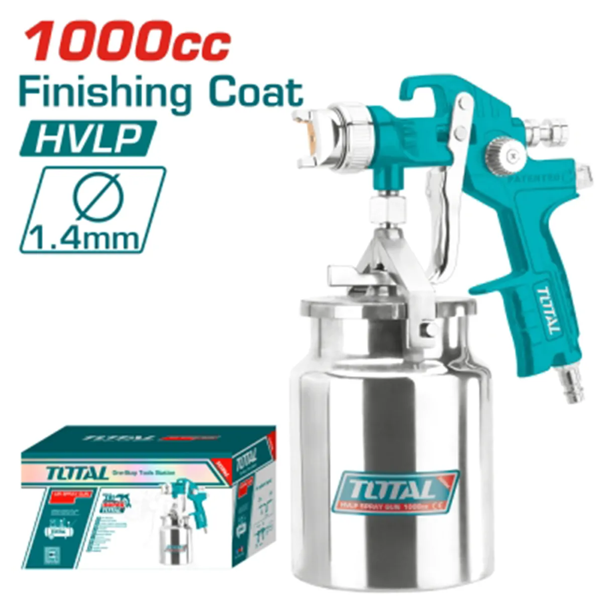 ПИСТОЛЕТ ЗА БОЯДИСВАНЕ - TOTAL HVLP 1000ML - TAT11004