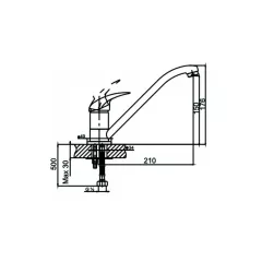 КУХНЕНСКИ СМЕСИТЕЛ ПИЕДМОНТ INTERCERAMIC_1