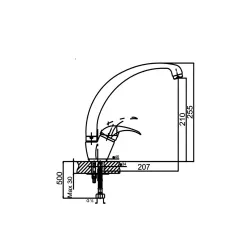 СМЕСИТЕЛ КУХНЕНСКИ ОЛИВИЯ ICF7113030C M7313_1