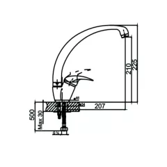 СМЕСИТЕЛ КУХНЕНСКИ ПИЕДМОНТ ICF 7113022 7313_1