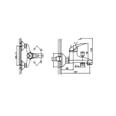 СМЕСИТЕЛ СТЕНЕН ЗА ВАНА И ДУШ ПИЕДМОНТ INTER CERAMIC ICF 6109022C_1