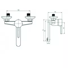 КУХНЕНСКИ СТЕНЕН СМЕСИТЕЛ КРИСТИ ICF 5558290 7215_1