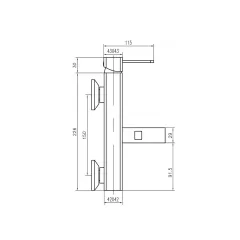 СМЕСИТЕЛ ЗА ВАНА И ДУШ КУАРТО ICF 148901 C_1