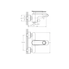 СМЕСИТЕЛ ЗА ВАНА И ДУШ МЕЛАНИЯ ICF 611701B_1