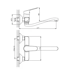 СМЕСИТЕЛ ЗА КУХНЯ - LINNI ICF, 5452152_1